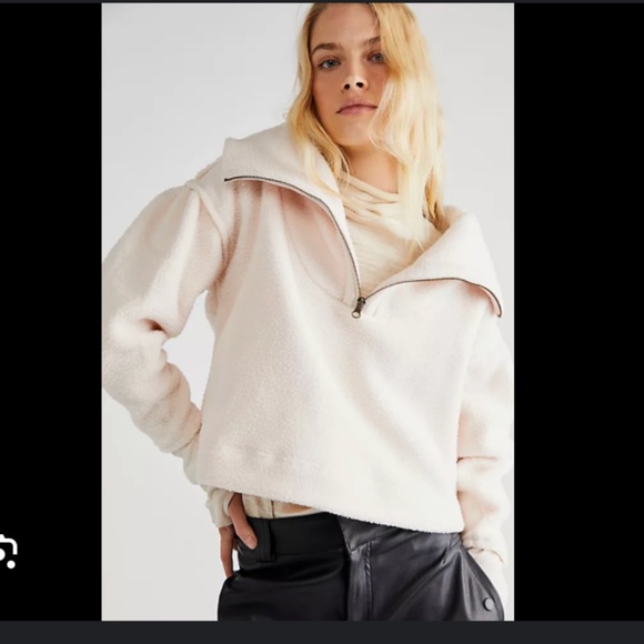 FP Free People Soft Dreaming Pull Over Cotton Cozy L Large Ivory White - Picture 3 of 16